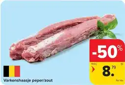 Carrefour Market Varkenshaasje peper / zout aanbieding