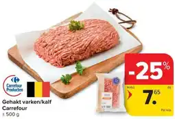 Carrefour Market Gehakt varken / kalf Carrefour aanbieding