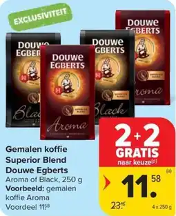 Carrefour Market Gemalen koffie Superior Blend Douwe Egberts aanbieding
