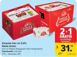 Carrefour Market Klassiek bier en 0,0% Stella Artois aanbieding