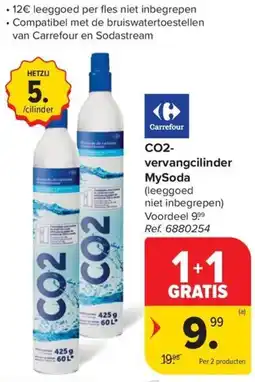 Carrefour Market CO2 vervangcilinder MySoda aanbieding
