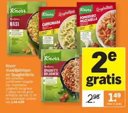 Albert Heijn Knorr maaltijdmixen en Spaghetteria aanbieding