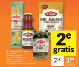 Albert Heijn Bertolli pasta en sauzen aanbieding
