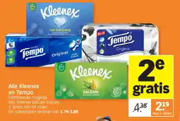 Albert Heijn Alle Kleenex en Tempo aanbieding
