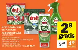 Albert Heijn Dreft handafwas en Platinum vaatwascapsules aanbieding