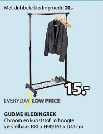 Jysk Gudme Kledingrek aanbieding