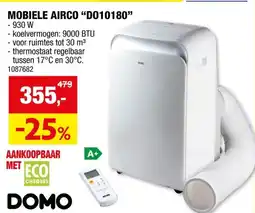 Hubo DOMO DO10180 mobiele airco 9000 BTU aanbieding