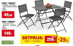 Hubo Garden Plus Vouwtafel 110x70 cm donkergrijs aanbieding