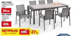 Hubo Alberi tuinstoel grijs aanbieding