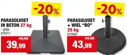 Hubo Garden Plus parasolvoet 27kg beton grijs aanbieding