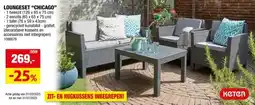 Hubo Keter Chicago loungeset grafiet aanbieding