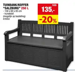 Salzburg tuinbank 130x60x85 cm met opbergkoffer