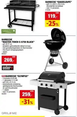 Hubo Weber Master-Touch E-5750 GBS kogelbarbecue 57cm aanbieding