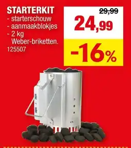 Hubo Weber Brikettenstarter kit aanbieding