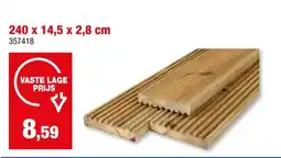 Hubo Cartri terrasplank 240x14,5x2,8 cm antislip grenen aanbieding