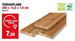 Hubo Terrasplank 240x14,5x1,9 cm antislip grenen aanbieding