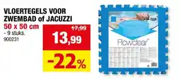 Hubo Bestway vloerbeschermer zwembad 50x50 cm blauw aanbieding
