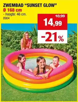 Hubo Intex Sunset Glow kinderzwembad 168x46 cm aanbieding