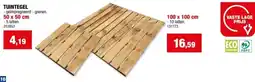 Hubo Cartri Tuintegel 100x100x3 cm 1m² grenenhout aanbieding