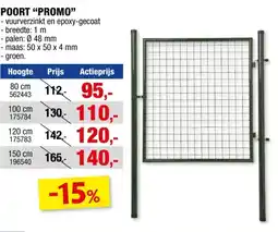 Hubo Giardino Promo poort 120x100 cm groen aanbieding