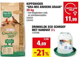 Hubo Drinkklok kip 3l kunststof aanbieding