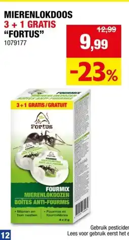 Hubo Fortus mierenlokdoos DX3 gel 4 stuks aanbieding