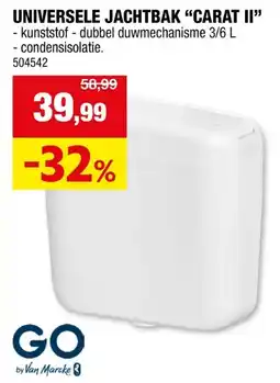 Hubo Van Marcke go Carat II jachtbak 3/6l kunststof aanbieding