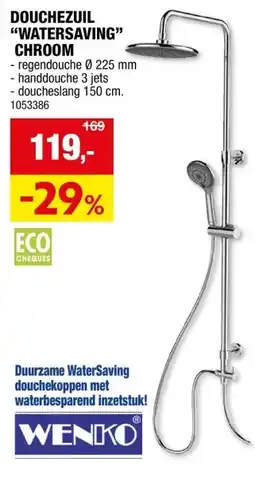 Hubo Wenko WaterSaving doucheset chroom aanbieding