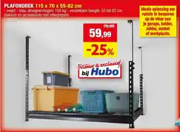 Hubo PLAFONDREK 115 x 70 x 55-82 cm aanbieding