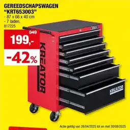 Hubo Kreator KRT653003 gereedschapswagen 7 laden aanbieding