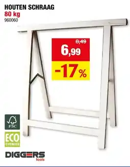Hubo Diggers schraag 80kg 75x75 cm den aanbieding