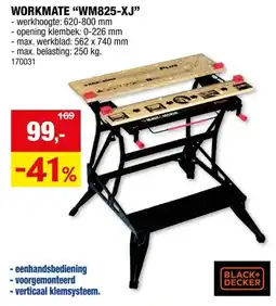 Hubo Black+Decker Workmate Plus werkbank 83cm 250kg aanbieding