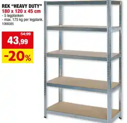 Hubo Practo Home Heavy Duty opbergrek 180x120x45 cm metaal/hout aanbieding