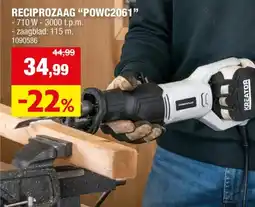 Hubo Powerplus EG POWC2061 reciprozaag 710W + 2 accessoires aanbieding