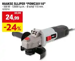 Hubo Powerplus EG POWC30110 haakse slijper 500W 115mm aanbieding