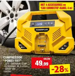 Hubo Powerplus POWX1707 compressor 120W aanbieding