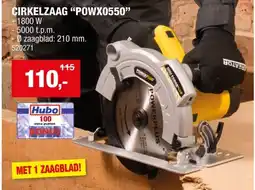 Hubo Powerplus POWX0550 cirkelzaag 1800W 210mm aanbieding