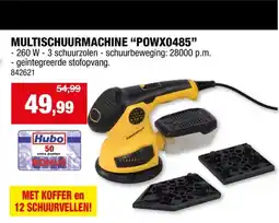 Hubo Powerplus POWX0485 3-in-1 multischuurmachine 260W + 12 schuurbladen aanbieding