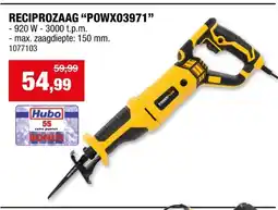 Hubo Powerplus POWX03971 reciprozaag 920W + 2 accessoires aanbieding
