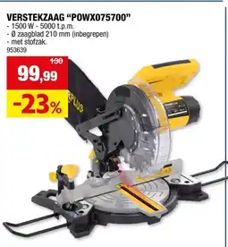 Hubo Powerplus POWX075700 verstekzaag 1500W 210mm aanbieding
