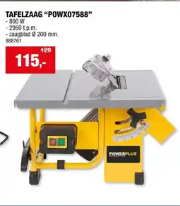Hubo Powerplus POWX07588 tafelzaag 800W 200mm aanbieding