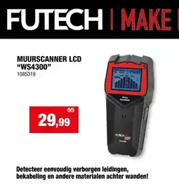 Hubo Futech Easy WS4300 muurscanner LCD aanbieding