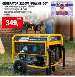 Hubo Powerplus POWX5100 generator 2200W aanbieding