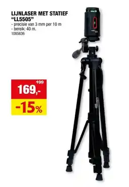 Hubo Futech Easy LL5505 lijnlaser + statief aanbieding