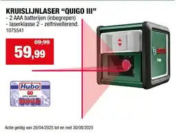 Hubo Bosch Quigo III kruislijnlaser aanbieding