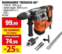 Hubo Black+Decker BEHS03K-QS boorhamer 1250W aanbieding