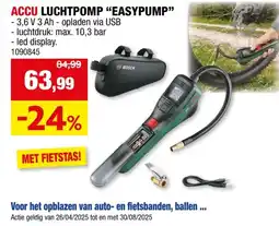 Hubo Bosch EasyPump accu luchtpomp set + zakje aanbieding