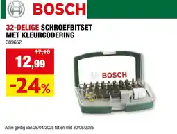 Hubo Bosch schroefbitset 32-delig met kleurcodering aanbieding