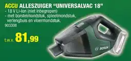 Hubo ACCU ALLESZUIGER UNIVERSALVAC 18 aanbieding