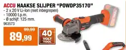 Hubo Powerplus Dual Power POWDP35170 accu haakse slijper 40V 125mm zonder accu aanbieding